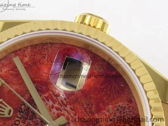 0101 Tailored Day Date 36 YG RAF Best Edition Rock Dial on YG Bracelet A 1384